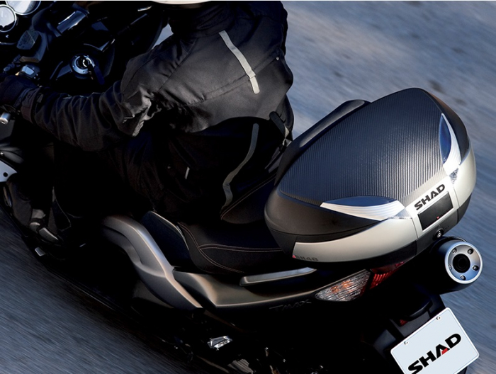 Top case SHAD SH48 New Titanium with backrest, carbon cover and PREMIUM SMART lock [6]