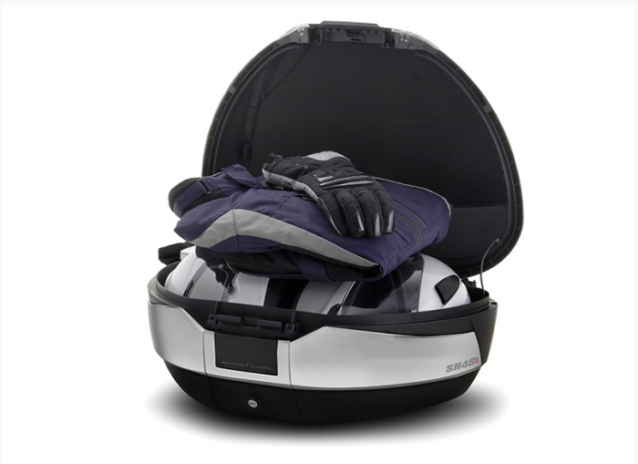 Top case SHAD SH48 New Titanium with backrest, carbon cover and PREMIUM SMART lock [4]