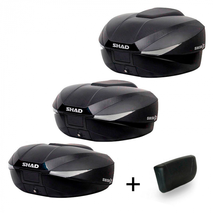 Top case SHAD SH58X Carbon cu spatar [2]