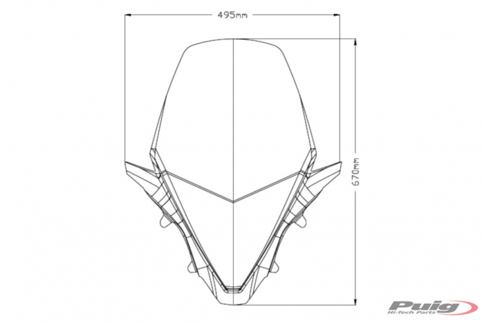 Windshield PUIG V-TECH LINE TOURING smoke [2]