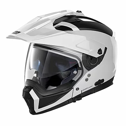 Casti Moto - Casca Nolan N70-2 X Classic N-Com Metal White N70-2-X-005