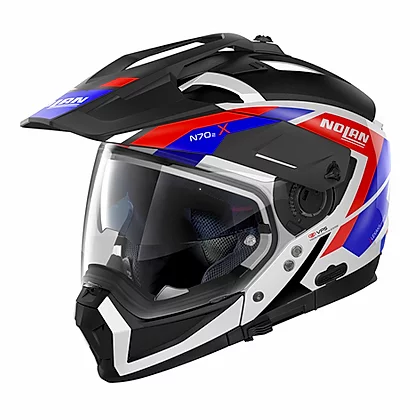 Casti Moto - Casca Nolan N70-2 X Grandes Alpes N-Com Metal White 26 N70-2-X-026