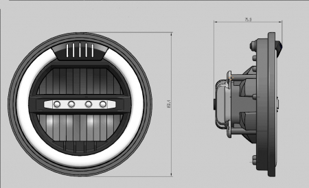 Far PUIG LED Negru [6]