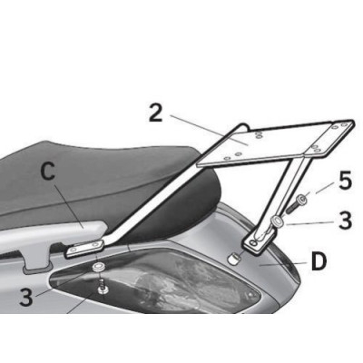 Kit de prindere cutie Top Master SHAD Yamaha YP 125/250 [1]