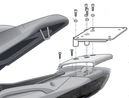 Kit de prindere cutie Top Master SHAD APRILIA 125 [1]