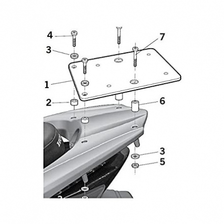 Sisteme Fixare Bagaje Moto - Kit de prindere cutie Top Master SHAD Honda NSC