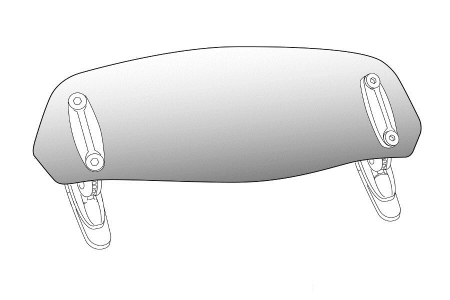Deflector parbriz moto Puig fixare cleme transparent [0]