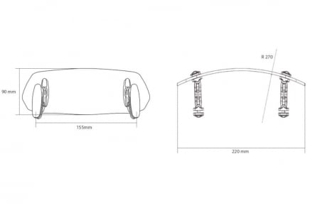 Deflector Parbriz Motocicleta Universal [1]