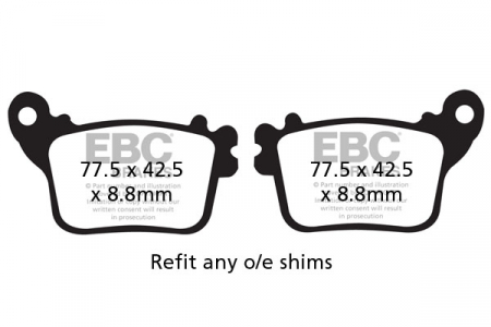 Piese moto - Placute de frana EBC