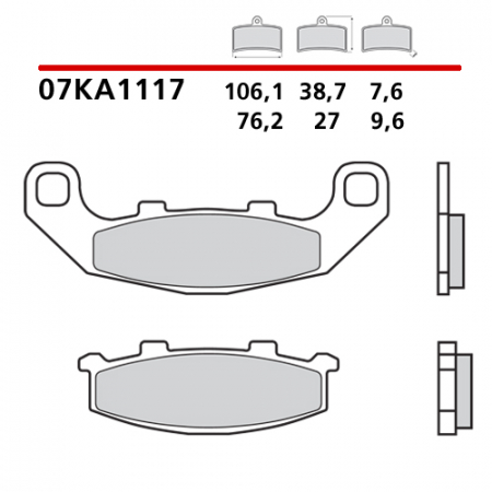 placute frana brembo 07KA1117 [1]