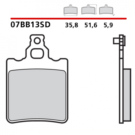 placute frana brembo 07BB13SD [1]