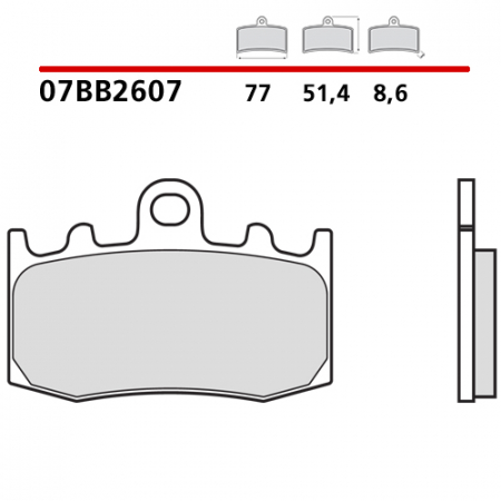 Placute Frana - Placute frana brembo 07BB2607