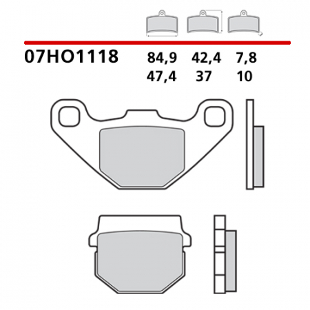 placute frana brembo 07HO1118 [1]