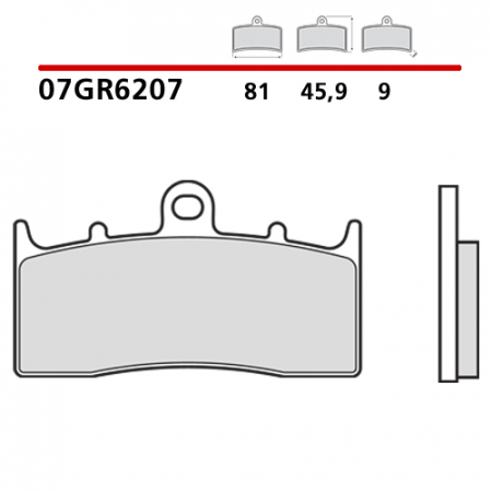 placute frana brembo 07GR6207 [1]