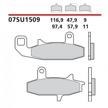 Placute Frana - placute frana brembo 07SU1509