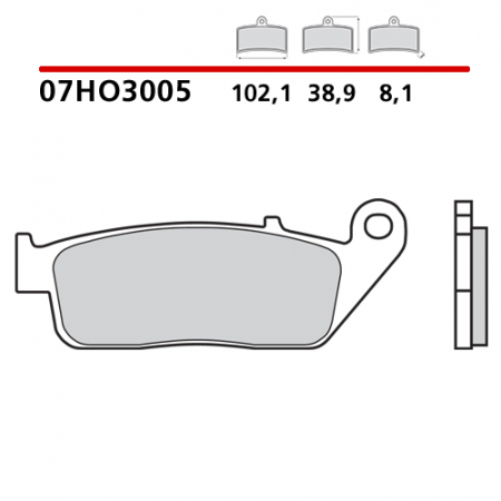 placute frana brembo 07HO3005 [1]