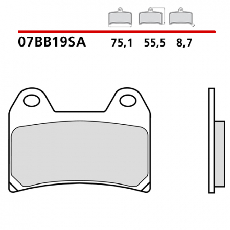 Placutele de frână Brembo 07BB19SA [1]