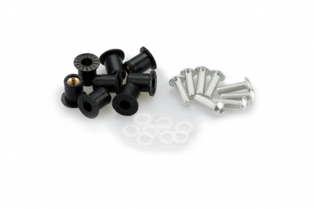 Sisteme Fixare - Screws PUIG SCREEN argintiu M5 (8pcs with wellnuts)