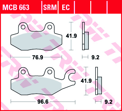 Piese moto - Set placute frana TRW MCB663