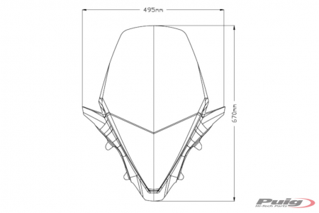 Windshield PUIG V-TECH LINE TOURING smoke [1]
