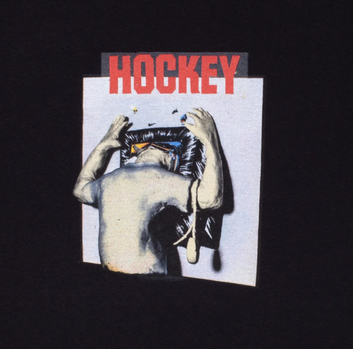 HOCKEY SKATEBOARDS SCREEN TIME TEE BLACK [2]