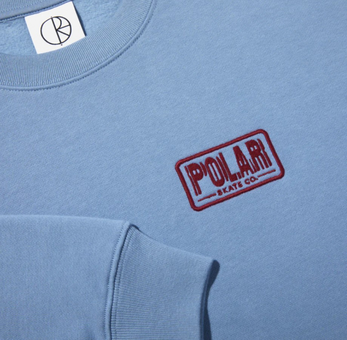 POLAR DAVE CREWNECK EARTHQUAKE OXFORD BLUE [3]