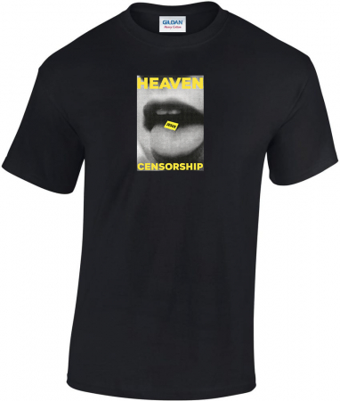 clothing - CENSORSHIP HEAVEN TEE BLACK
