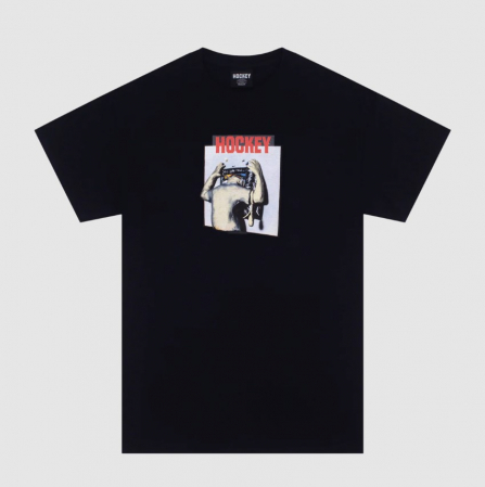 clothing - HOCKEY SKATEBOARDS SCREEN TIME TEE BLACK