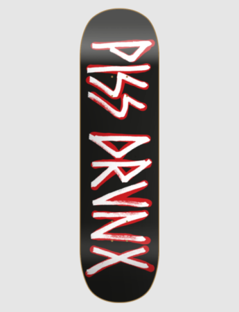 skateboarding - PISS DRUNX PAINT LOGO - Black