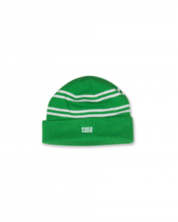 accessories - Sour Stripe Beanie Green