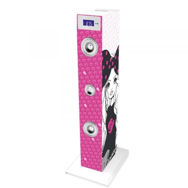 Sistem karaoke copii Buetooth cu microfon Rock Girl, 2x10 W, 85 cm, Bigben [1]