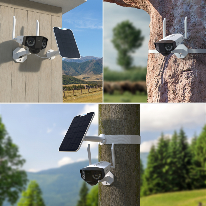 4G LTE Solar-Powered Surveillance Camera, Reolink DUO 2 G750, Rechargeable Battery, Person/Vehicle Detection, 6MP Resolution, 180° Diagonal Viewing Angle [3]