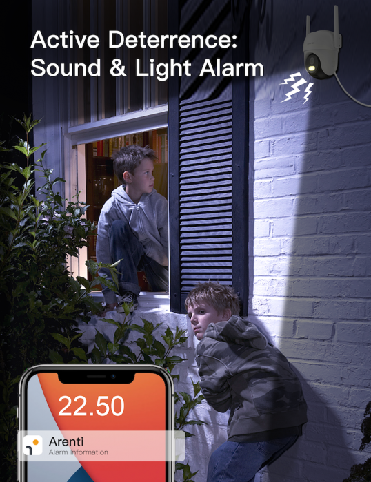 Camera de supraveghere Arenti OP1, WIFI, detectare persoane, vedere nocturna, rezolutie 2.5K 4MP UHD, senzor de miscare, alerte Push [6]