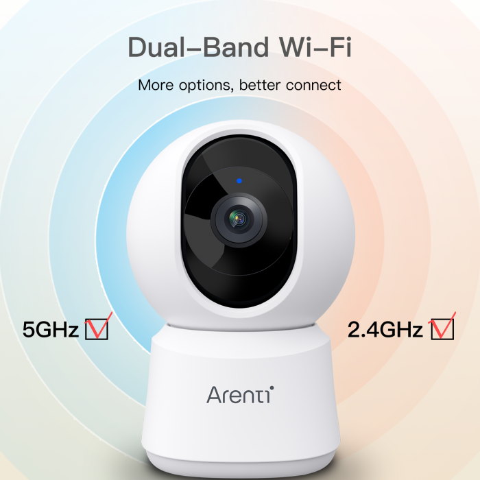 Camera supraveghere Arenti P2Q1, Wi-Fi dual-band, 4MP UHD, AI miscare/sunet, urmarire automata, vedere nocturna 360° [10]