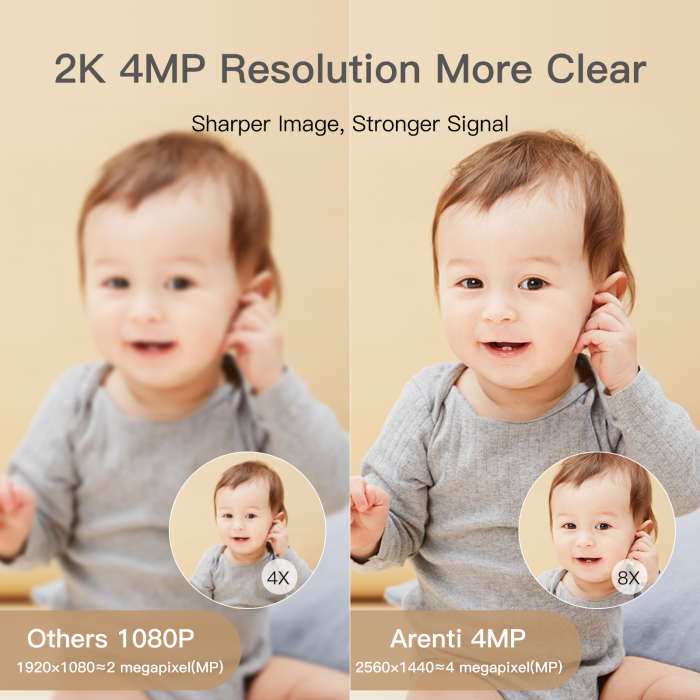 Camera supraveghere Arenti P2Q1, Wi-Fi dual-band, 4MP UHD, AI miscare/sunet, urmarire automata, vedere nocturna 360° [6]
