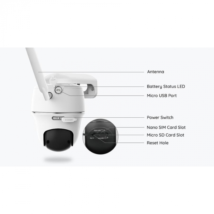 Reolink Go PT Plus surveillance camera with solar panel, 4G - LTE, rechargeable battery, 4 MP resolution, person/vehicle detection [5]