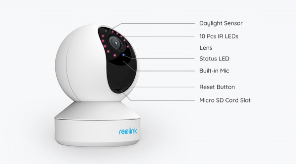 Reolink E340 WIFI surveillance camera, 3x optical zoom, 5MP resolution, motion detection alert via email and phone notification [4]