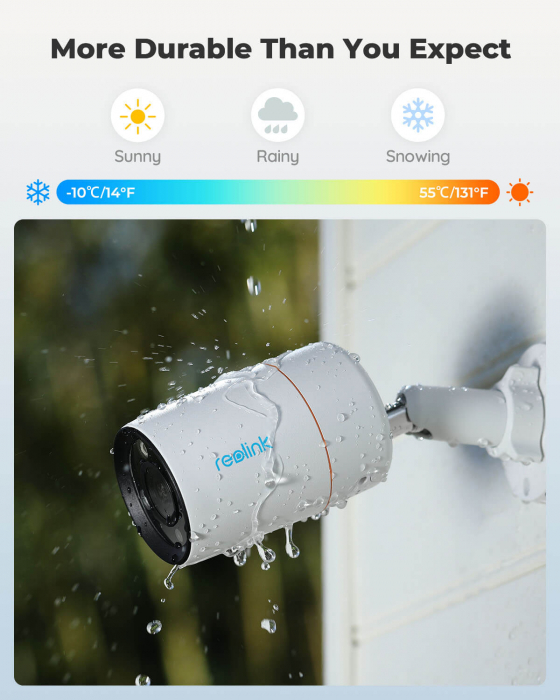 Reolink RLC 1212A surveillance camera, PoE, 12MP resolution, Person/Vehicle detection, color night vision, motion alert on phone [7]