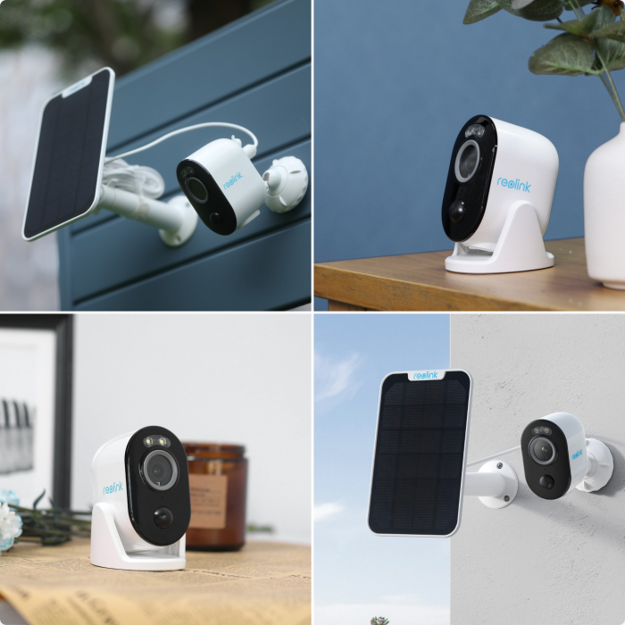 Reolink Argus B330 Surveillance Camera with Solar Panel, Artificial Intelligence, Person/Vehicle Detection, Rechargeable Battery, 4 MP Resolution [2]