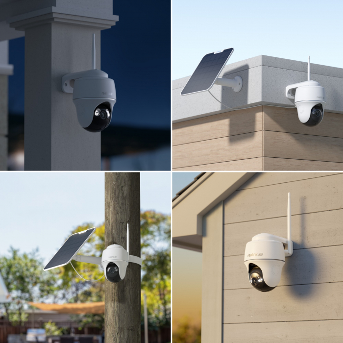 Camera de supraveghere Reolink Argus PT B440 cu panou solar, rezoluție 4K / 8MP, WIFI, detectare persoana/vehicul, vedere 360 de grade [2]