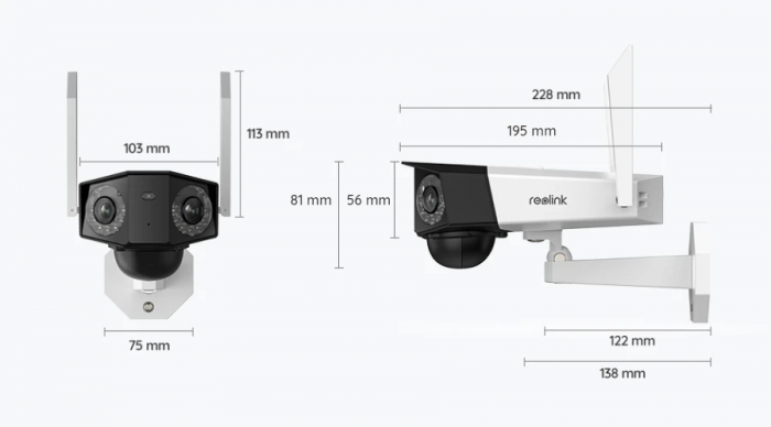 Camera de supraveghere Reolink DUO 4G - LTE si baterie reincarcabila, lentile duble, detectare Persoana/Vehicul, vedere nocturna color, rezolutie 2K, slot MicroSD, unghi vizualizare orizontal 150° [5]