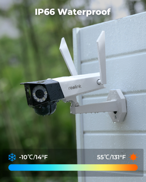 Camera de supraveghere Reolink DUO 4G - LTE si baterie reincarcabila, lentile duble, detectare Persoana/Vehicul, vedere nocturna color, rezolutie 2K, slot MicroSD, unghi vizualizare orizontal 150° [13]