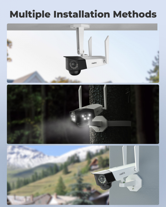 Camera de supraveghere Reolink DUO 4G - LTE si baterie reincarcabila, lentile duble, detectare Persoana/Vehicul, vedere nocturna color, rezolutie 2K, slot MicroSD, unghi vizualizare orizontal 150° [8]