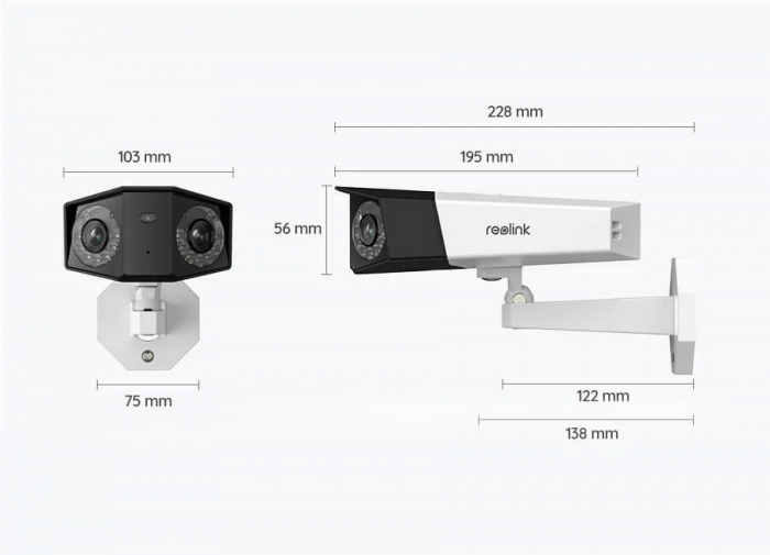 Camera de supraveghere Reolink DUO PoE P730 cu lentile duble, rezolutie de 8MP, detectare Persoana/Vehicul, unghi vizualizare orizontal 180° [2]