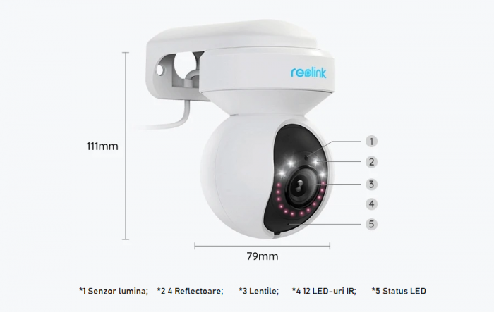 Reolink E1 Outdoor Surveillance Camera with PTZ, WIFI, Auto Tracking, Person/Vehicle Detection, Color Night Vision, 5MP Super HD Resolution [2]