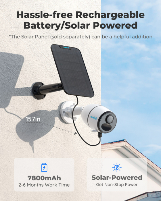 4G Surveillance Camera with Battery and Solar Panel, Reolink G340, 8 MP, Person/Vehicle Detection, Phone Notifications [7]