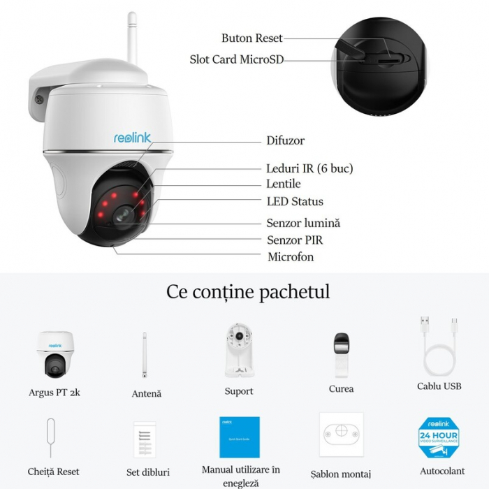 Reolink Go PT Plus surveillance camera with 4G - LTE, rechargeable battery, 360° visibility, Person/Vehicle detection, 4 MP resolution [8]