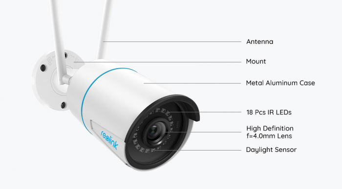 Camera de supraveghere Reolink RLC 510WA, WIFI, cu inteligenta artificiala, detectare Persoana/Vehicul, rezolutie de 5MP, senzor de miscare [6]