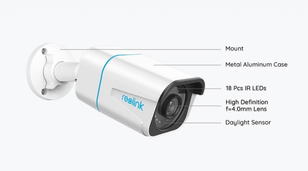 Camera de supraveghere Reolink RLC 810A cu inteligenta artificiala, detectare Persoana/Vehicul, rezolutie de 8MP (4K), avertizare miscare [4]