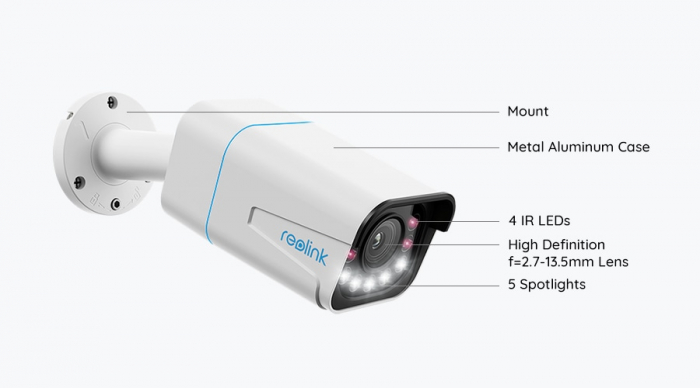 Camera de supraveghere Reolink P430 cu inteligenta artificiala, detectare Persoana/Vehicul, zoom optic 5x, rezolutie de 8MP (4K) [3]